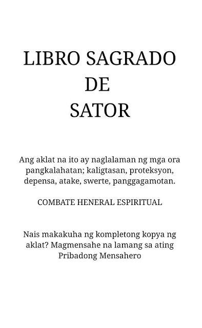 SAGRADONG LIHIM NA KARUNUNGAN: Mga ilang oracion .